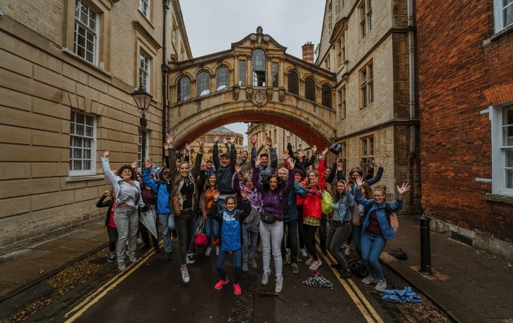 Oxford Gruppenfoto mit Mango Tours